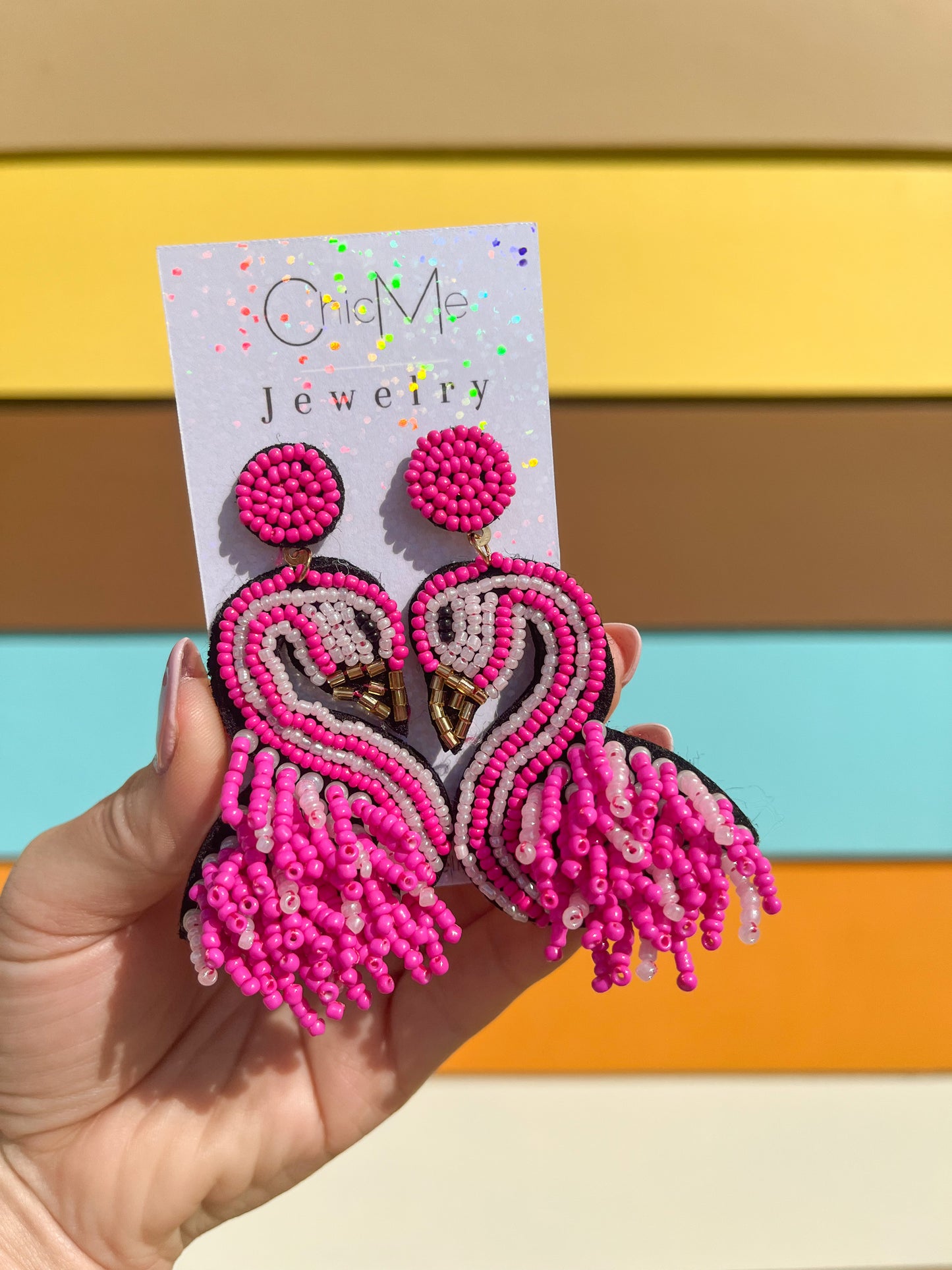 Beaded Flamingo Drops